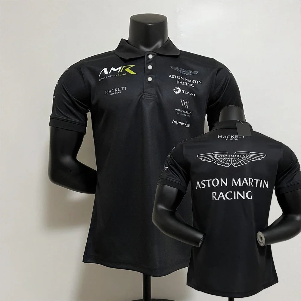 Men's Racing Team Training Button Polo Shirt
