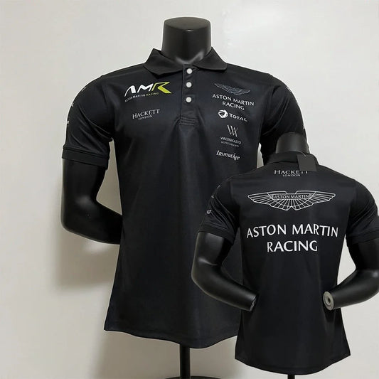 Men's Racing Team Training Button Polo Shirt