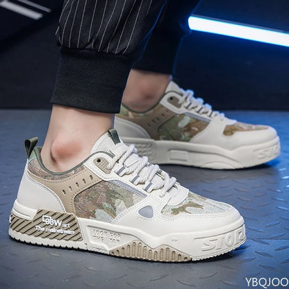 Herren Canvas Sneakers Atmungsaktiv Dicke Sohle