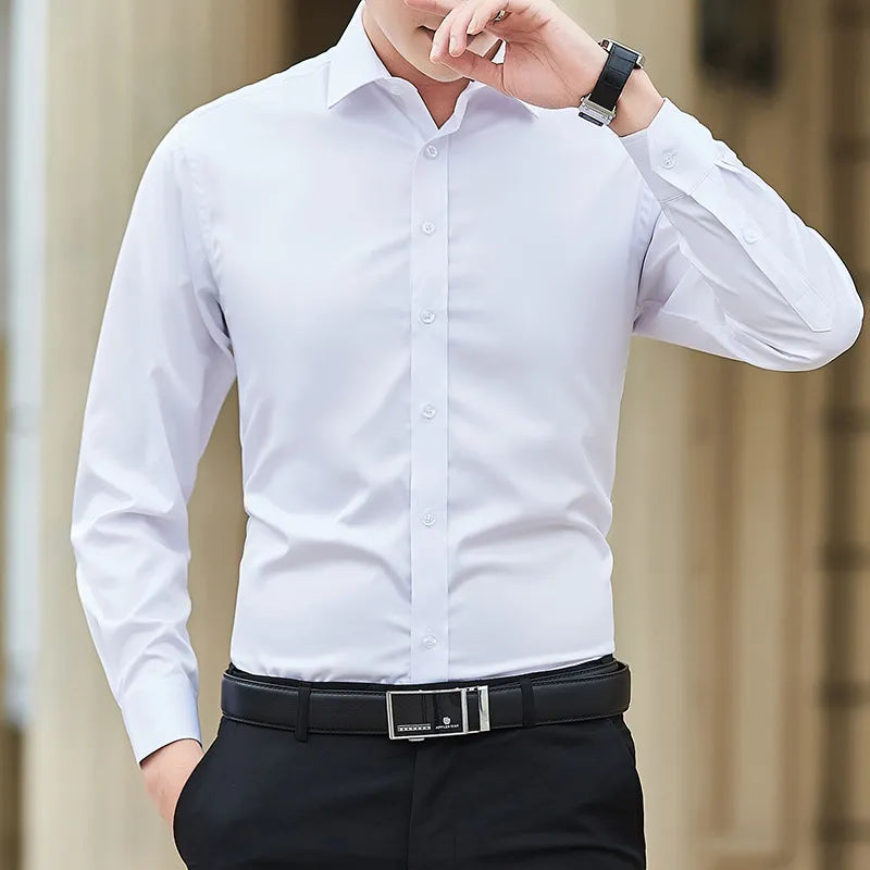 Men's Casual Slim Long Sleeve Shirt