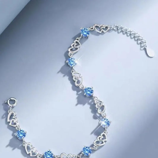 Women's Double Layer 925 Sterling Silver Bracelet