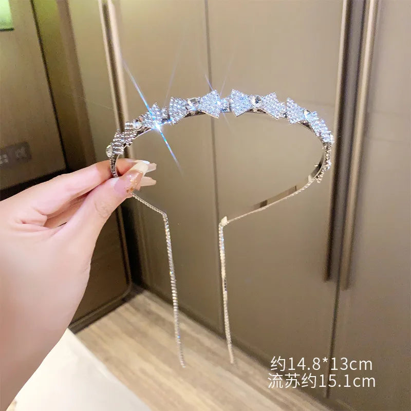 Bandes de cheveux en strass brillant pour femmes