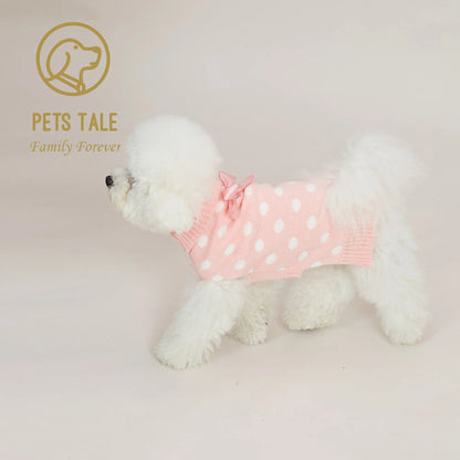 Pets Double Collar Hole-Chain Pink Sweater