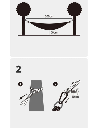 Hamac balançoire ultraléger résistant aux déchirures pour 2 personnes