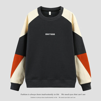 Men'S Hoody Casual Patchwork Sweatshirt