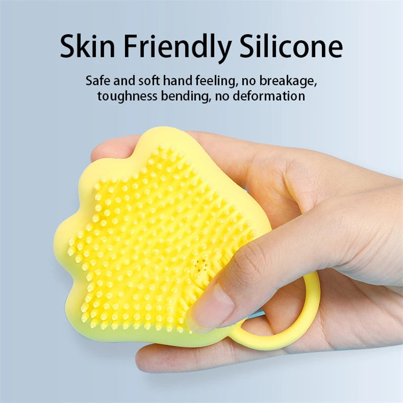 Pet's Silicone Bath Brush Hair Cleaning & Grooming