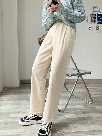 Pantalons de printemps coréens simples pour femmes