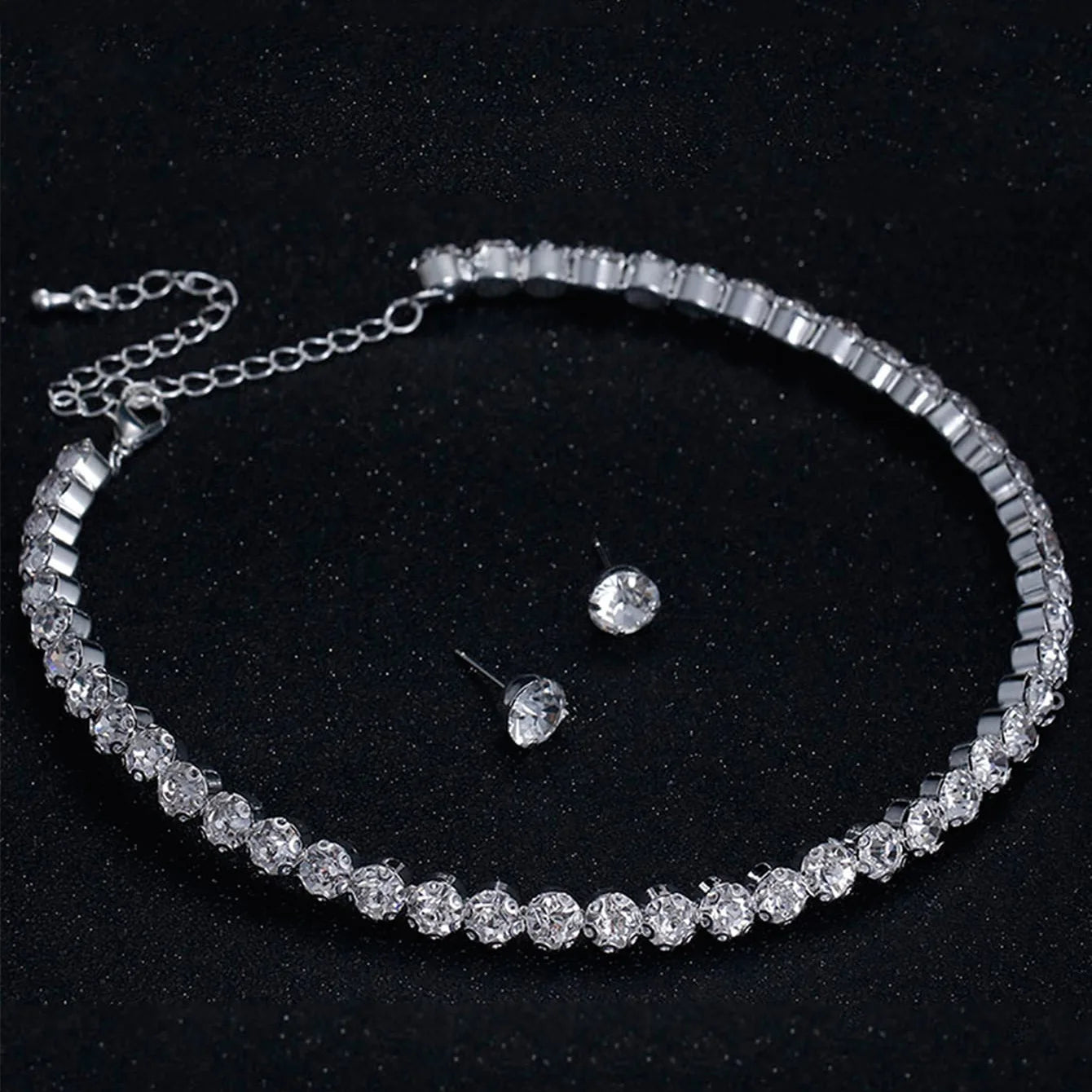 Crystal Zircon Chain Jewelry Set