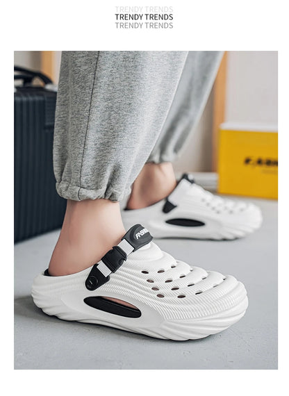 Baotou sabots pantoufles d'été à semelles épaisses