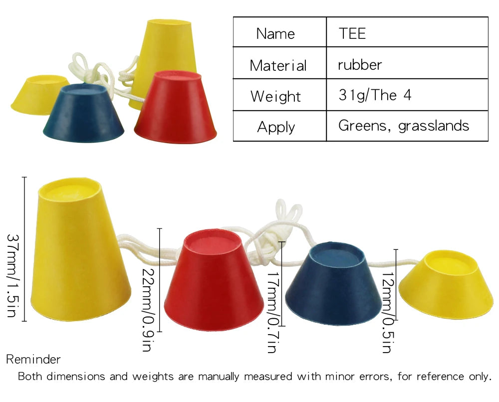 Tees de golf réglables en caoutchouc