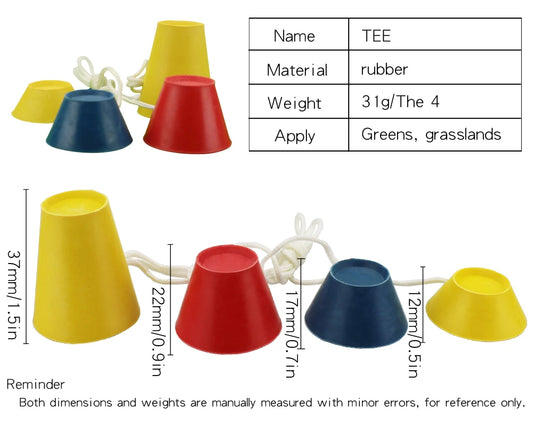 Verstellbare Golf-Tees aus Gummi