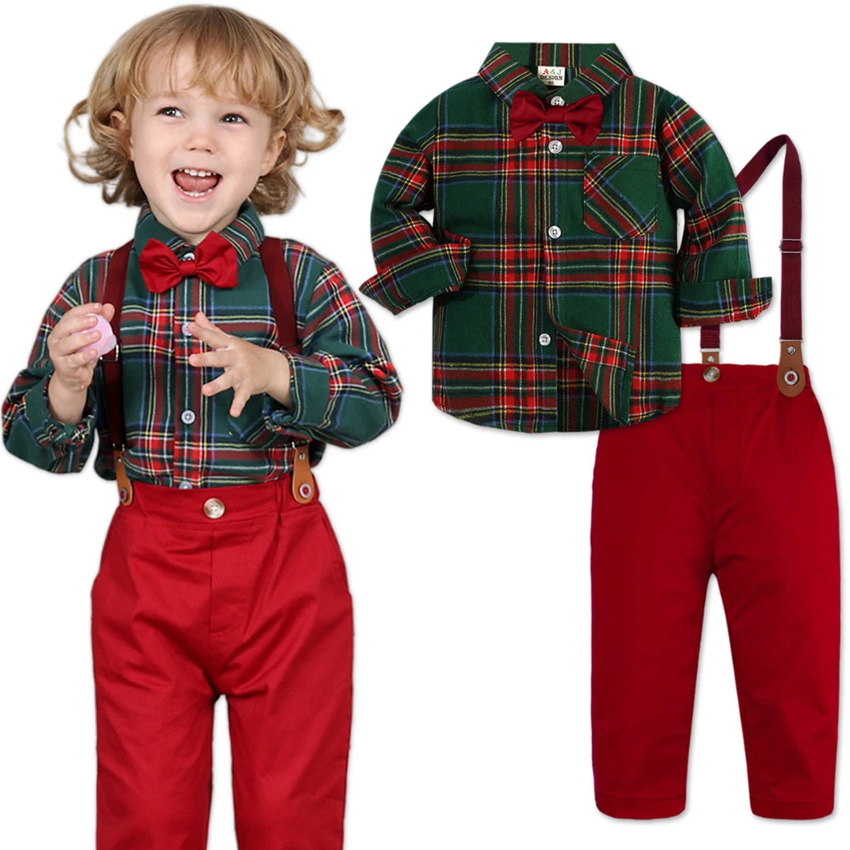 Ensemble de costume de cérémonie de Noël pour bébé garçon