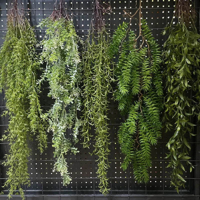 Artificial Green Rattan Walls Hanging Vine