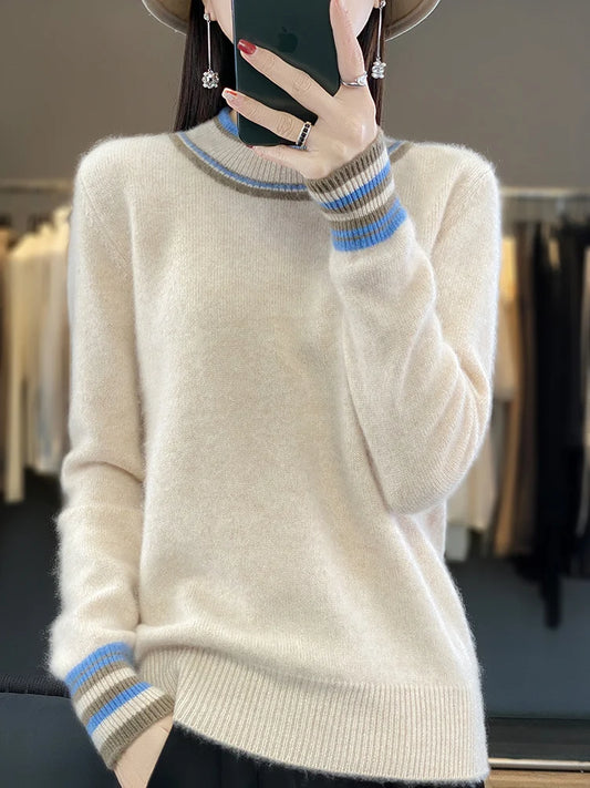 Pull de golf tricoté pour femme