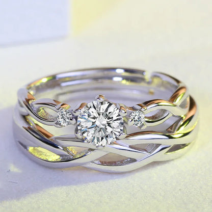 Couple Ring Vashiria Fashion silver color Jewelry