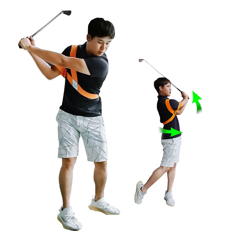 Golfschwungtrainerhilfe mit Schwunggurt
