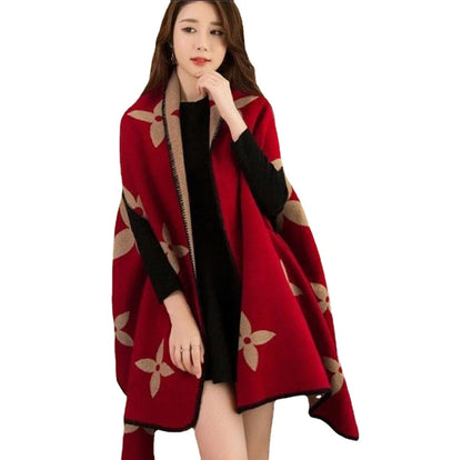 Damen-Schal aus verdicktem Kaschmir der Spitzenklasse für Herbst und Winter
