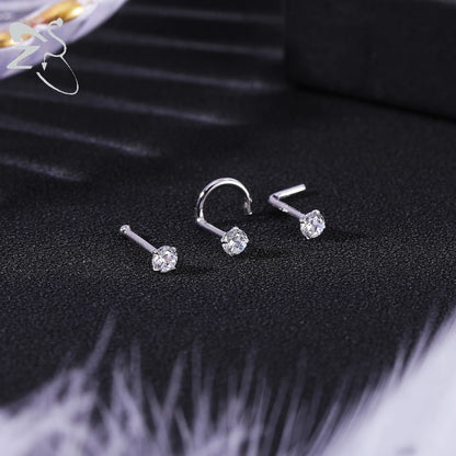 Elegant Gold-Plated Sterling Silver Nose Stud