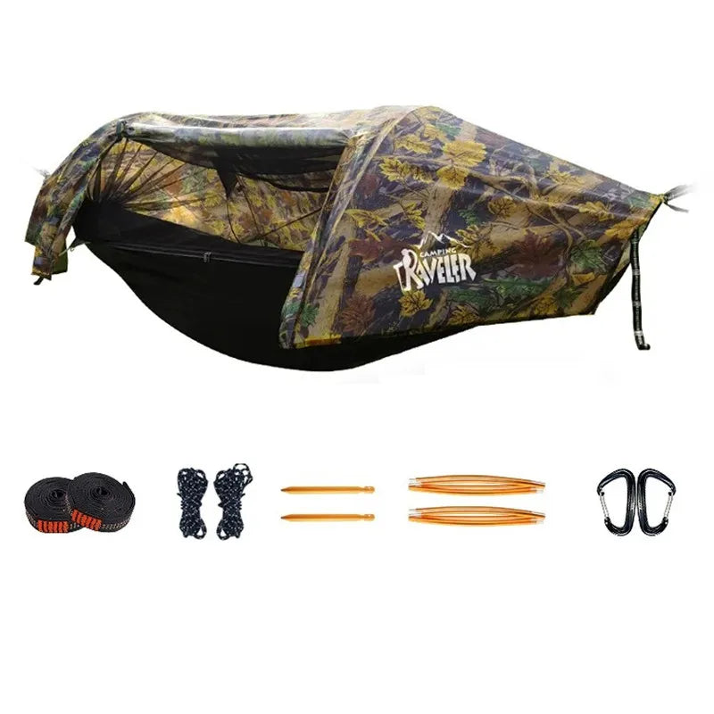 Portable Color-Matching Camping Hammock For 1-2 Persons