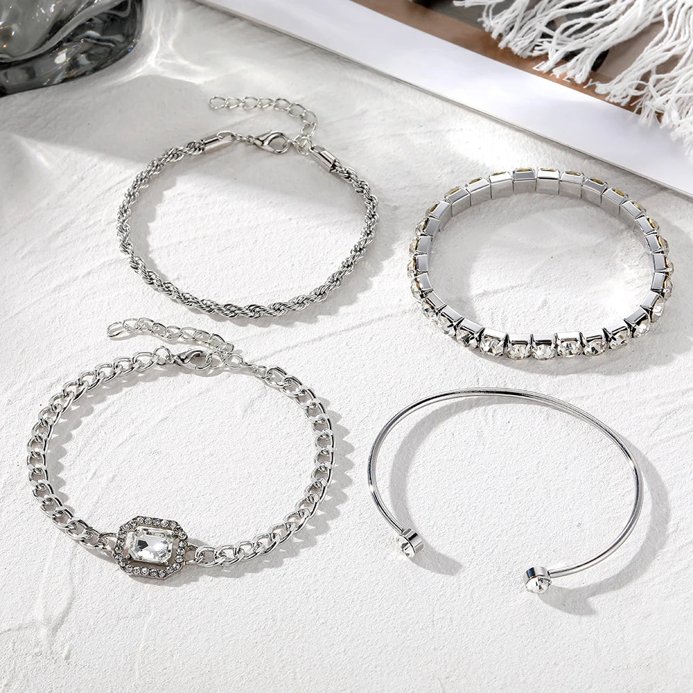 Crystal Shiny Adjustable Bracelets for Women