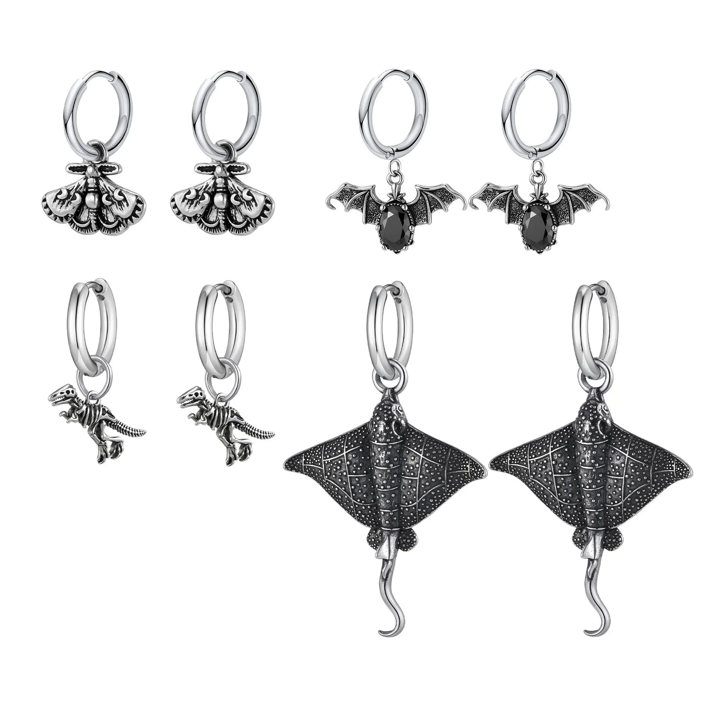 Herren-Ohrstecker-Set aus Edelstahl