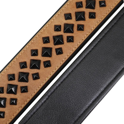 Leather Stud Rivet Dog Collar - Adjustable Dogs Collar