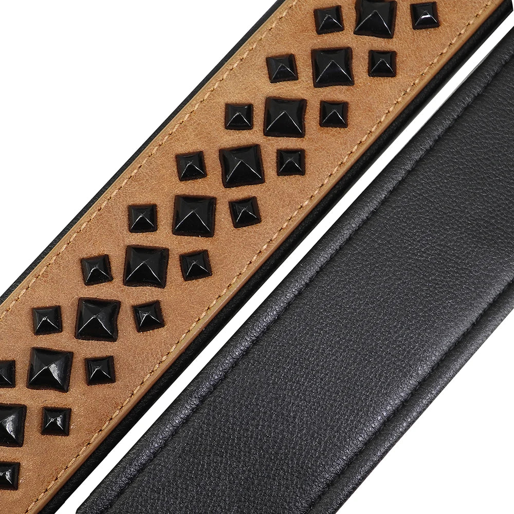 Leder-Nieten-Hundehalsband – verstellbares Hundehalsband