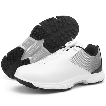 Wasserdichte Golfschuhe für Herren – Spikeless-Golfschuhe zum Schnüren, atmungsaktive und leichte Golfsneaker