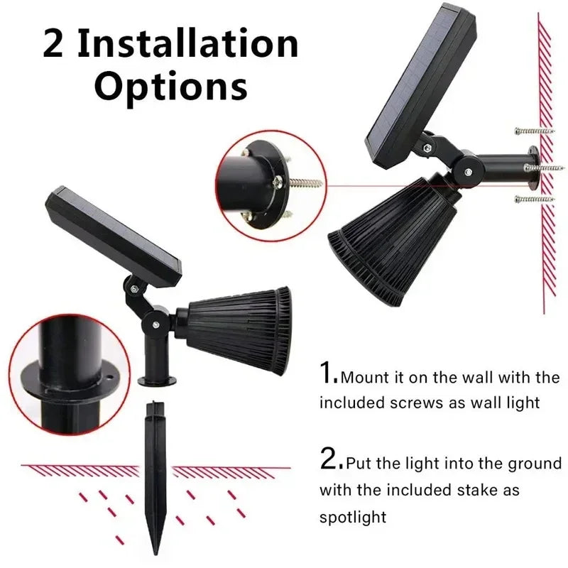 Adjustable Outdoor Waterproof Solar Power Spotlights