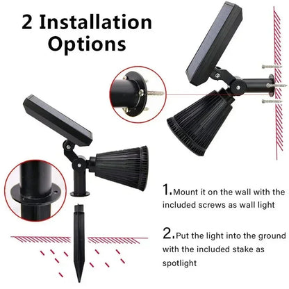 Adjustable Outdoor Waterproof Solar Power Spotlights