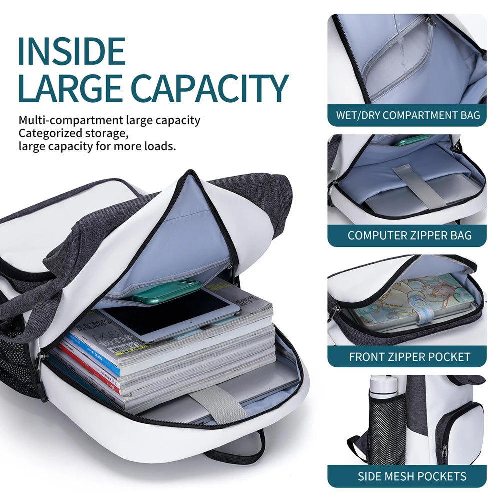 Unisex-Tennis- und Pickleball-Rucksack mit Schuhfach – bietet Platz für 2 Schläger