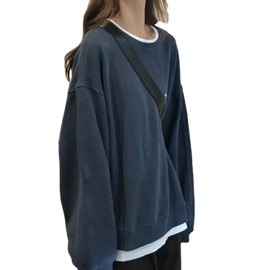 Women Y2K Letter Hoodie Long Sleeve T-Shirt – Summer Thin Loose Pullover Sweatshirt