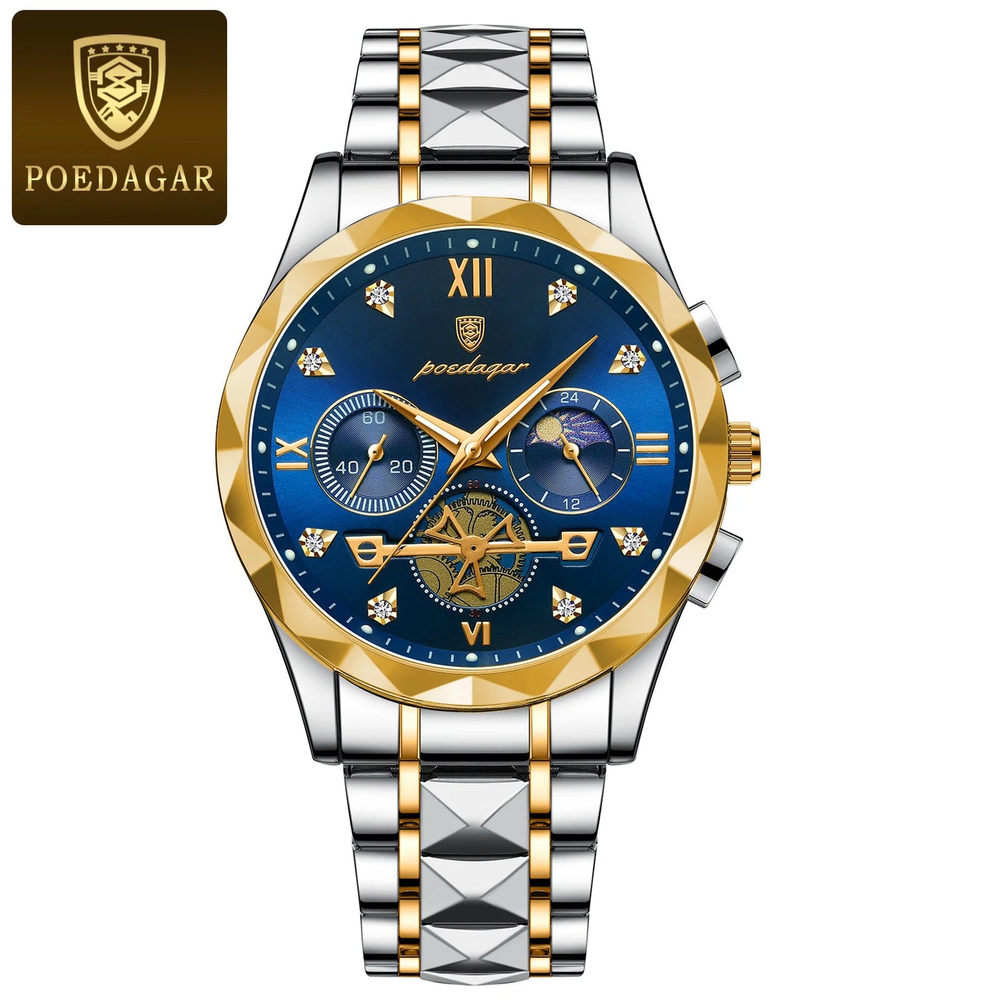 Men's Waterproof Luminous Stainless Steel Quartz Watch