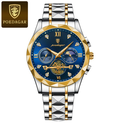 Men's Waterproof Luminous Stainless Steel Quartz Watch