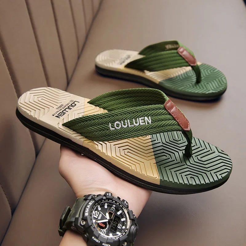 Men's Breathable Summer Flip Flops - Outdoor Beach Slippers
