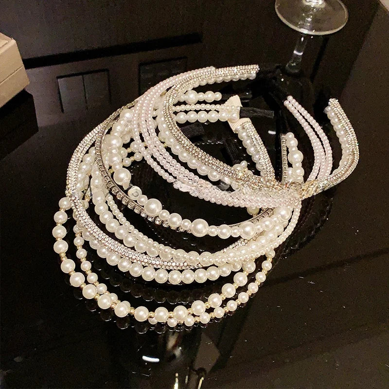 Bandes de cheveux en strass brillant pour femmes