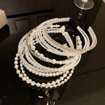 Bandes de cheveux en strass brillant pour femmes