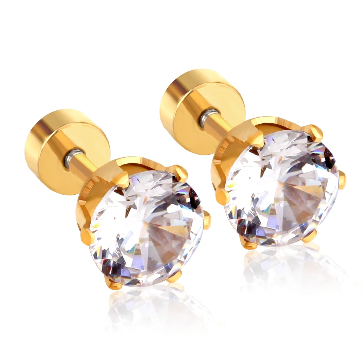1 à 10 paires de boucles d'oreilles à clip magnétique en cristal pour hommes