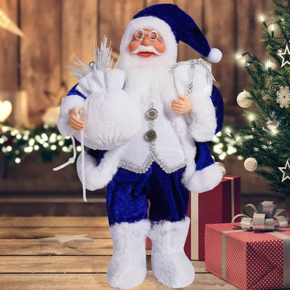 12 Zoll große stehende Weihnachtsmannfigur als Dekoration