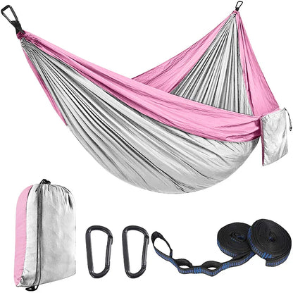 Portable Color-Matching Camping Hammock for 1-2 Persons