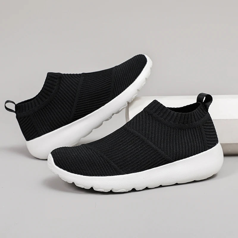 Atmungsaktive Damen-Sneaker aus Mesh – Bequeme Slipper zum Hineinschlüpfen, leichte Schuhe mit weicher Sohle