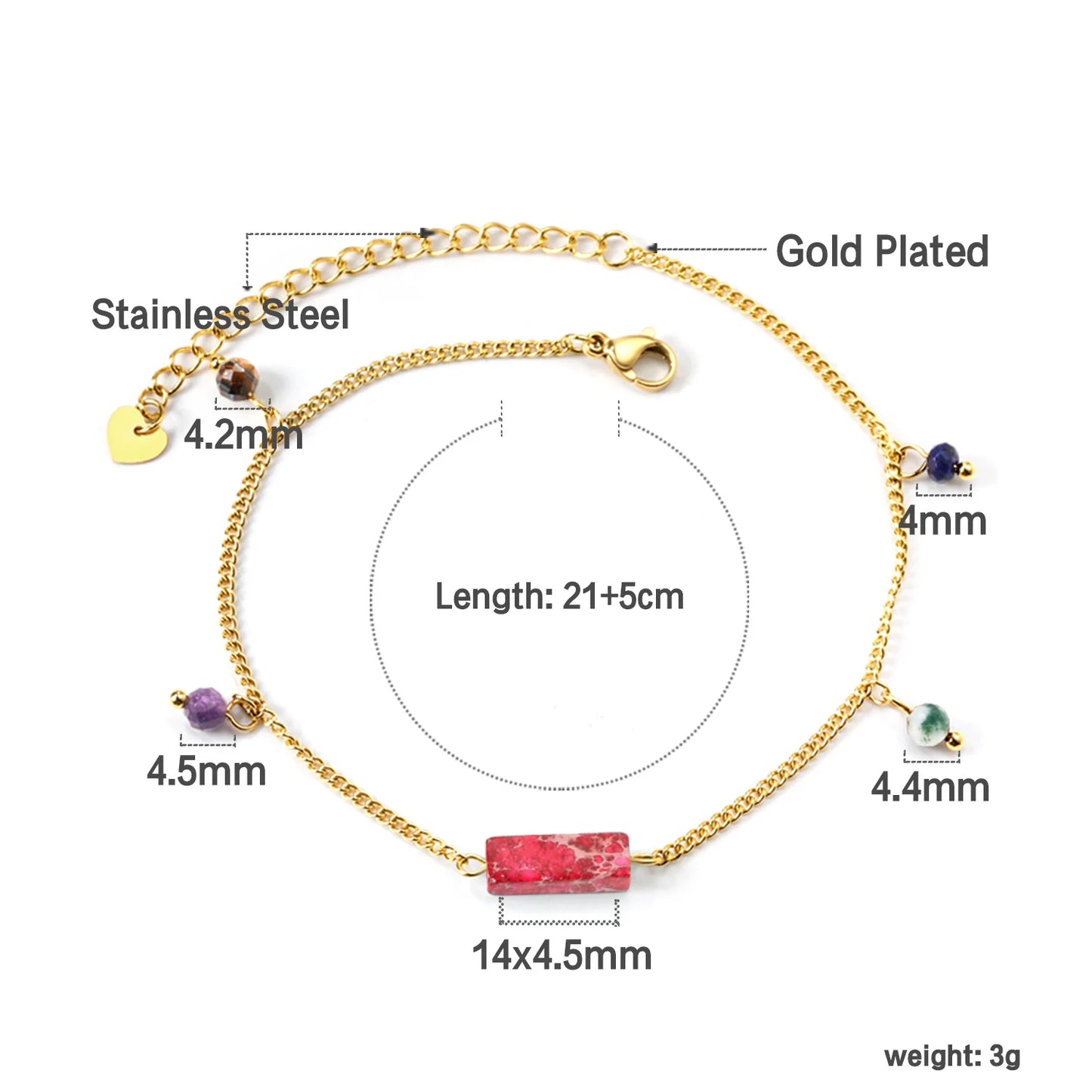 Gold-Silberfarbenes hohles Schmetterlings-Fußkettchen-Armband