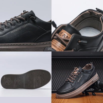 Lightweight Driving Leather Men's Outdoor Sneakers
