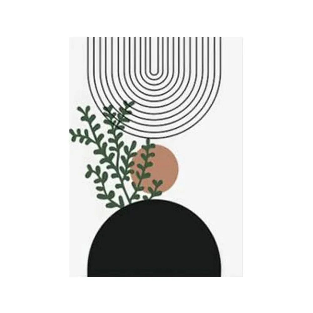 Abstrakte grüne Pflanzen-Leinwand-Kunstmalerei