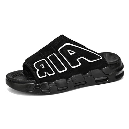 Platform Slides Cool Black Slide Cartoon Pattern Slippers