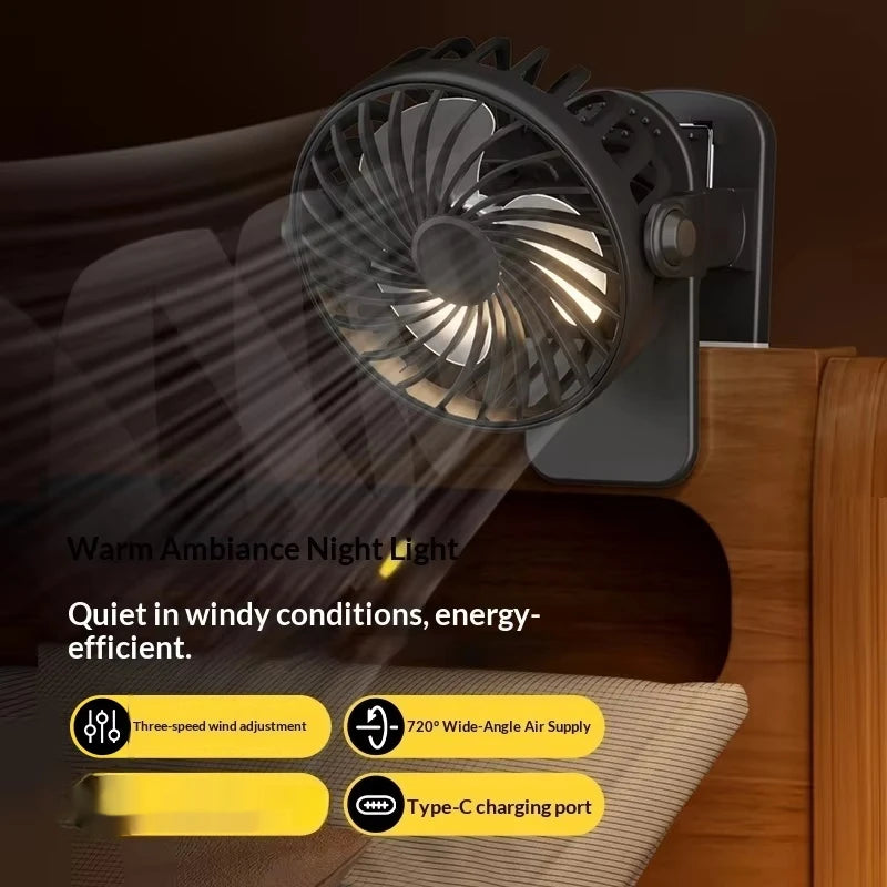 Outdoor Camping Rechargeable Clip Fan