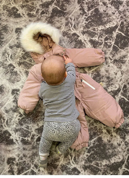 Cozy Winter Hooded Waterproof Jumpsuit for Babies