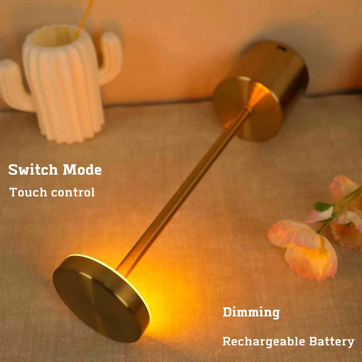 Metall-LED-Touch-Tischlampe – wiederaufladbar