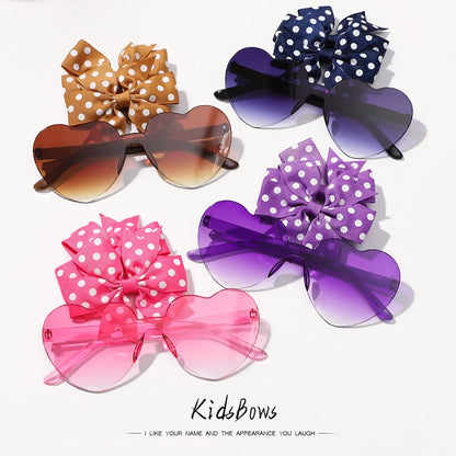 Hairpins & Heart Sunglasses Set