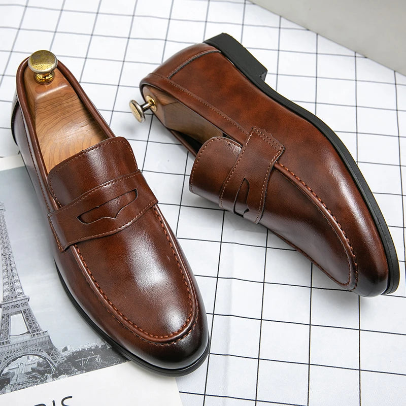 Slip On Formal Comfortable Leather Tassel Loafers for Men